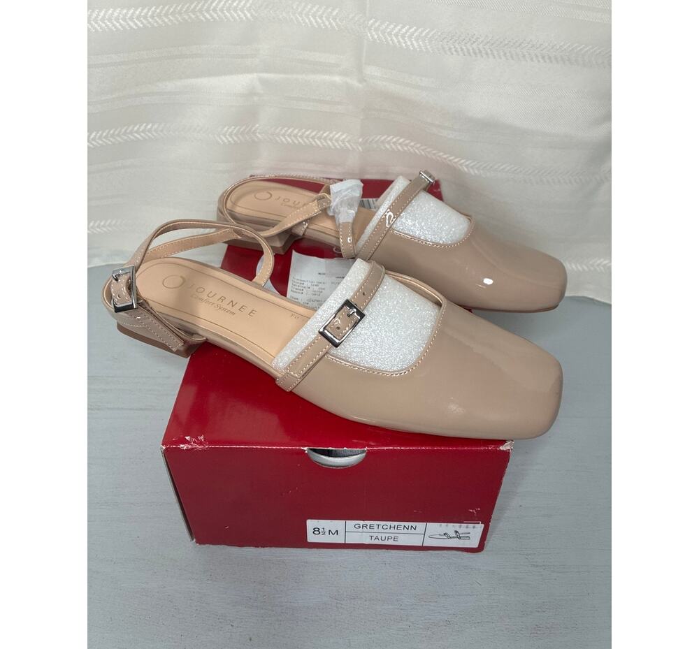 Journee Collection Gretchenn Mary Jane Flats Taupe Womens Size 8.5M